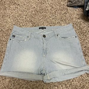 Woman’s pin stripe shorts - blue